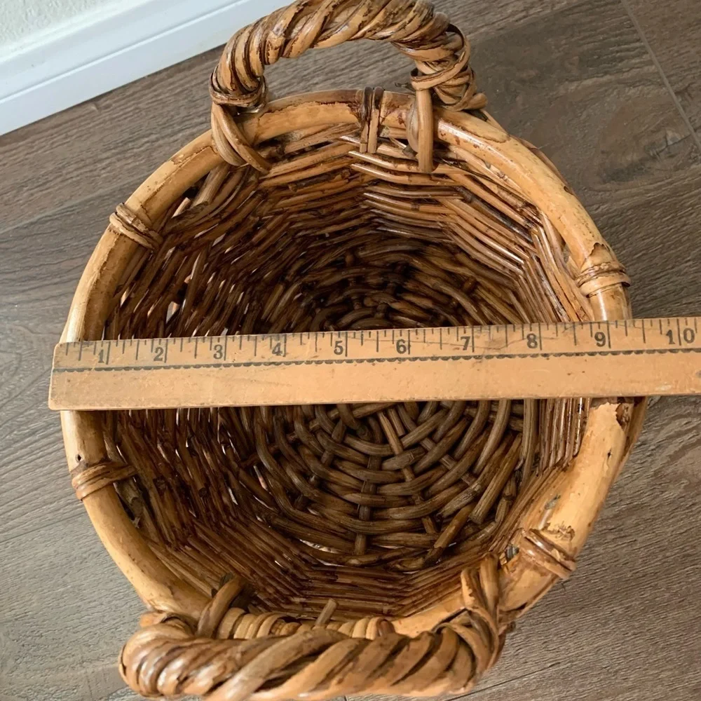 Handcrafted Brown Wicker Basket
